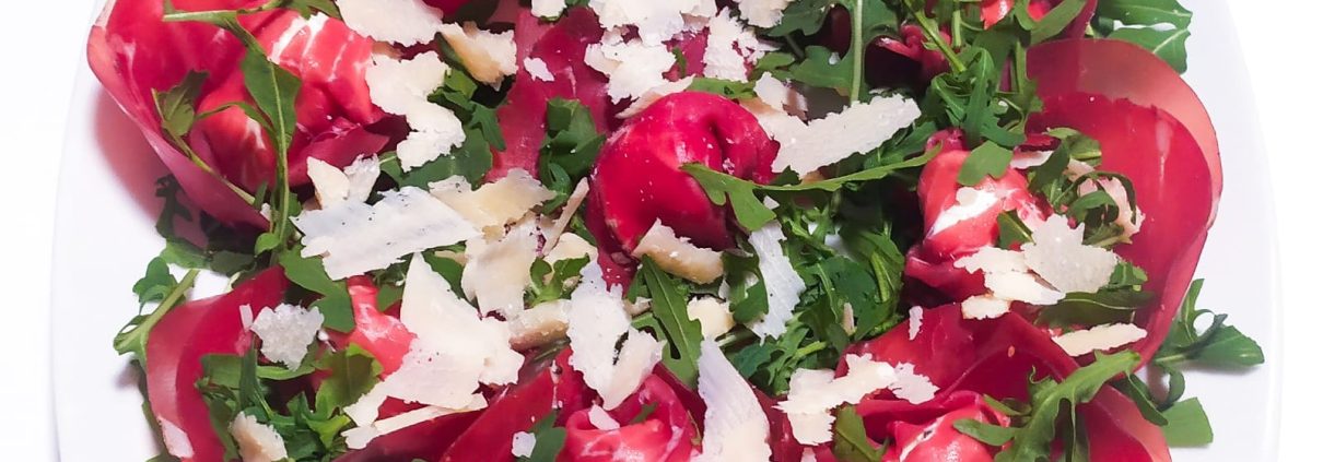 chetogenica tortelloni di bresaola con rucola e grana